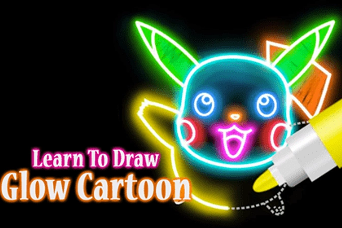 Learn to Draw Glow Cartoon - Online Game - Play for Free 